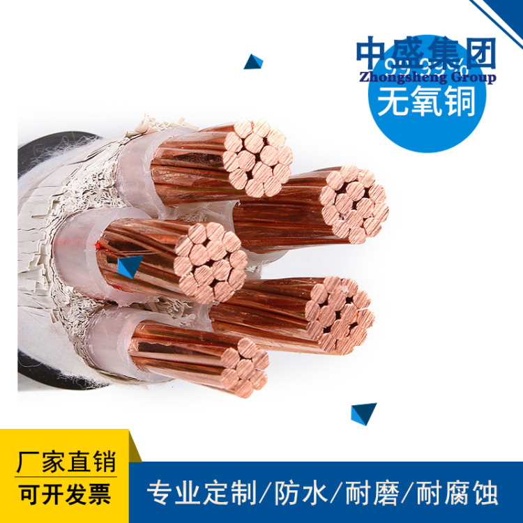 中盛铜带屏蔽变频电力电缆 BPYJVP2 3×2.5+1*1.5