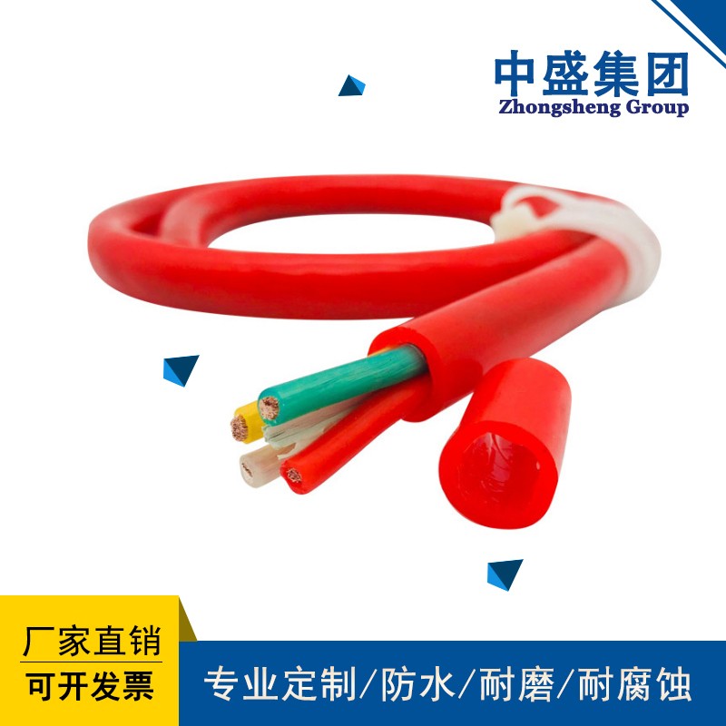 安徽天长市中盛硅橡胶移动用电力软电缆YGCRP 4*10