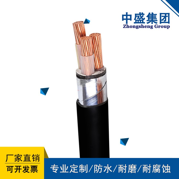 中盛铠装铜带屏蔽阻燃控制电缆ZRC-KVVP2-22 4*2.5