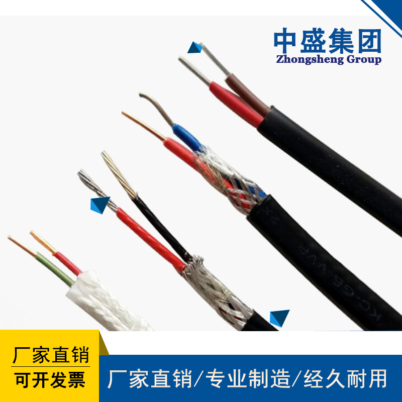 中盛热电偶用补偿电缆高温补偿导线EX-HA-FFRP 2*1.0