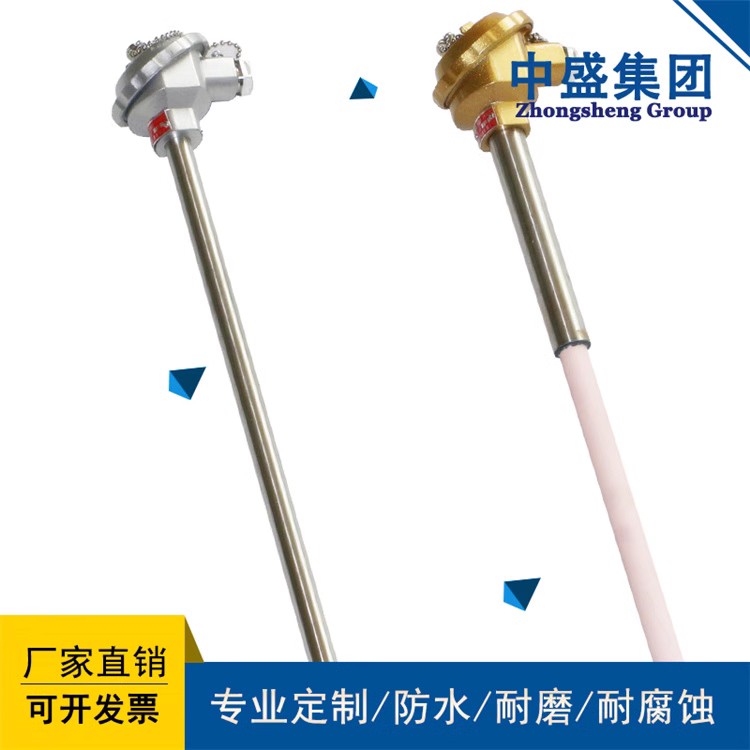 安徽中盛S型铂铑热电偶温度测量传感器WRP-320S L=650mm
