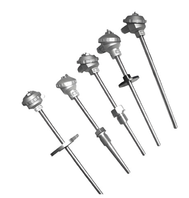 WRE2-630工业用双支固定螺纹锥形保护管热电偶