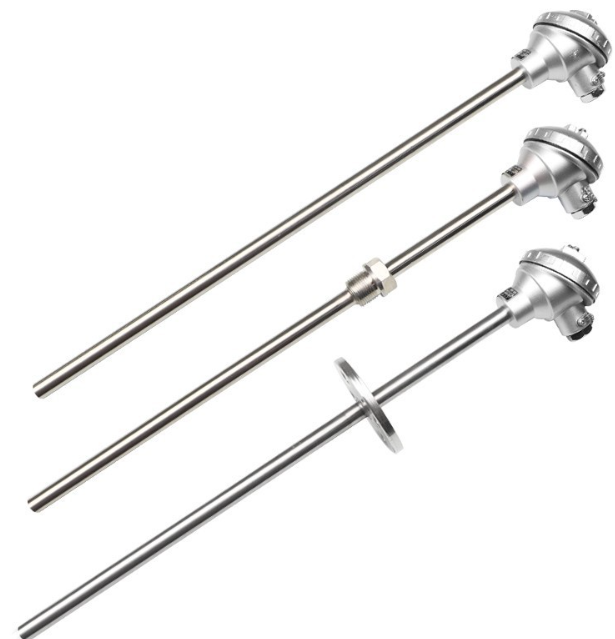 WRF2-630双支固定螺纹锥形保护管装配式热电偶